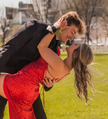 Two hearts beating as one, as the couple shares a tender embrace.